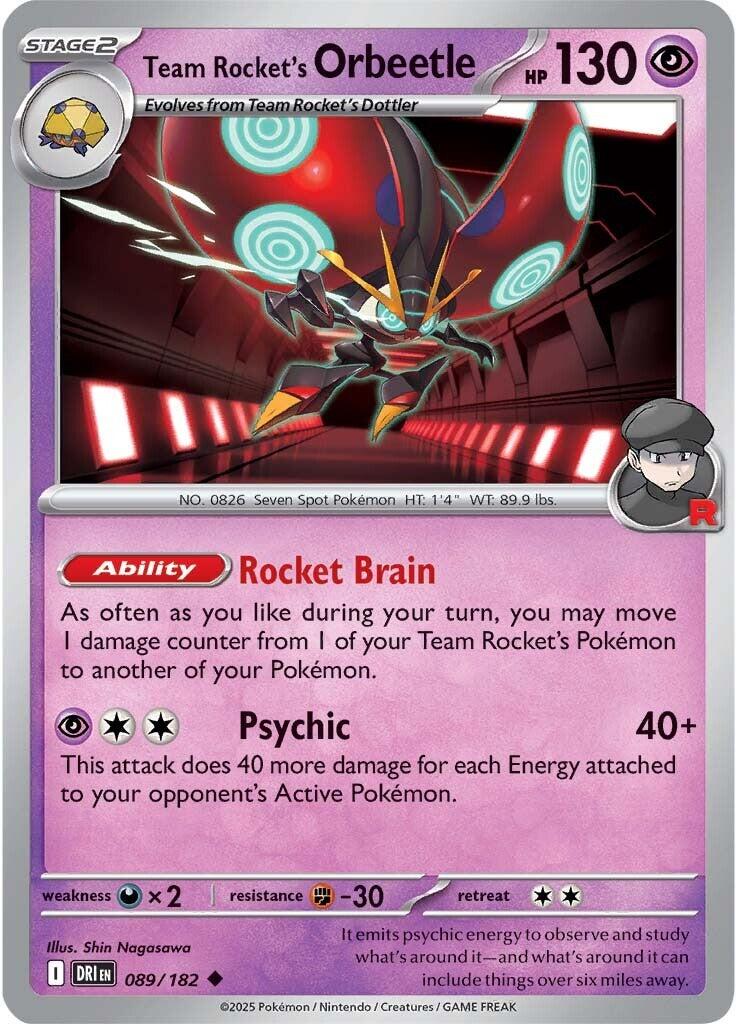 Team Rocket's Orbeetle (089/182) [Scarlet & Violet: Destined Rivals] | Black Swamp Games