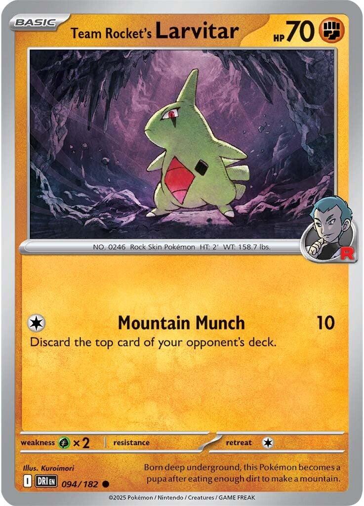Team Rocket's Larvitar (094/182) [Scarlet & Violet: Destined Rivals] | Black Swamp Games