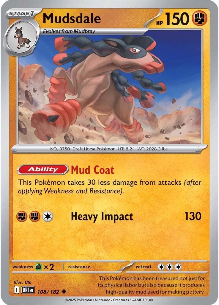 Mudsdale (108/182) [Scarlet & Violet: Destined Rivals] | Black Swamp Games