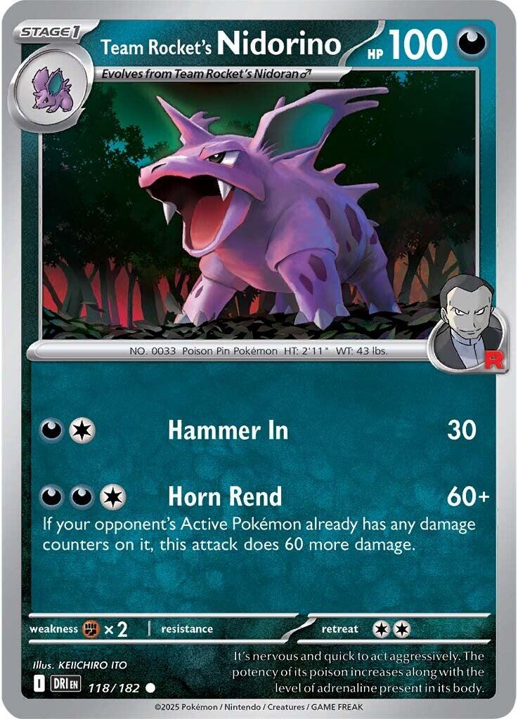 Team Rocket's Nidorino (118/182) [Scarlet & Violet: Destined Rivals] | Black Swamp Games