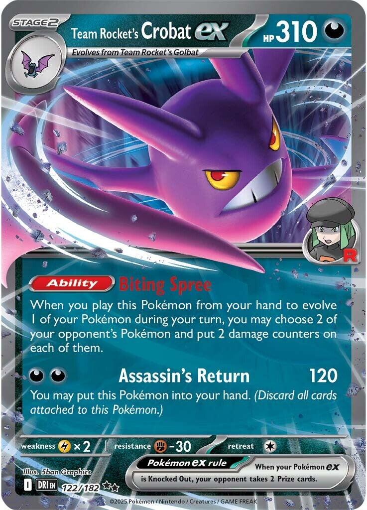Team Rocket's Crobat ex (122/182) [Scarlet & Violet: Destined Rivals] | Black Swamp Games