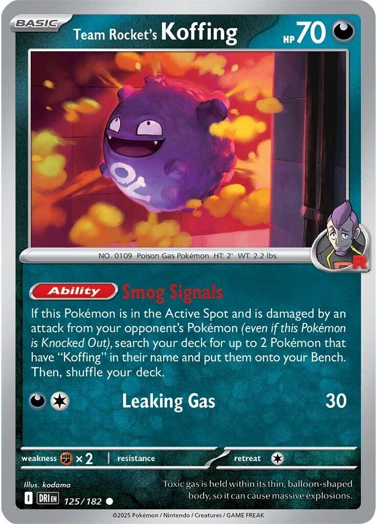 Team Rocket's Koffing (125/182) [Scarlet & Violet: Destined Rivals] | Black Swamp Games