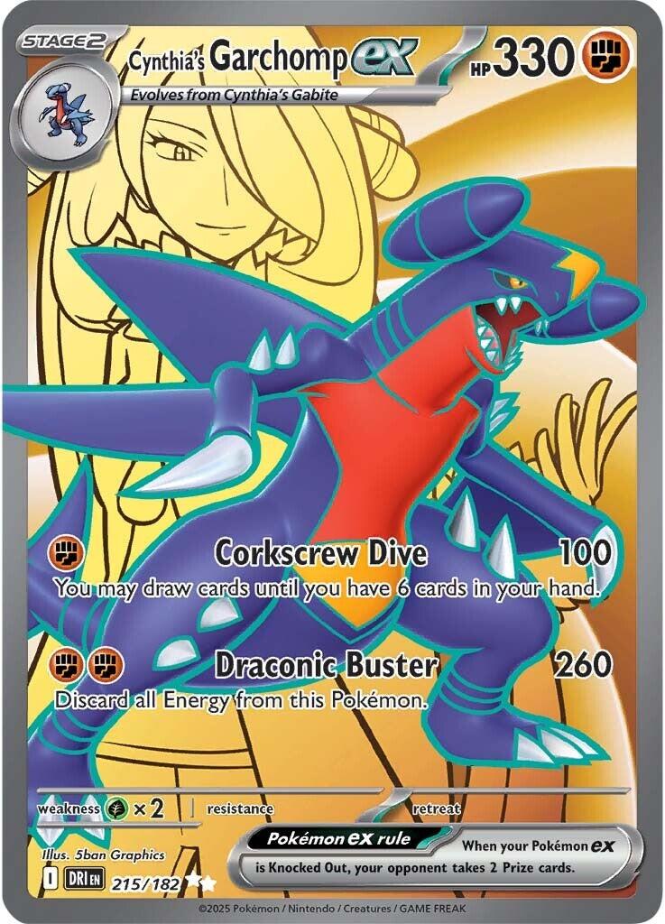 Cynthia's Garchomp ex (215/182) [Scarlet & Violet: Destined Rivals] | Black Swamp Games