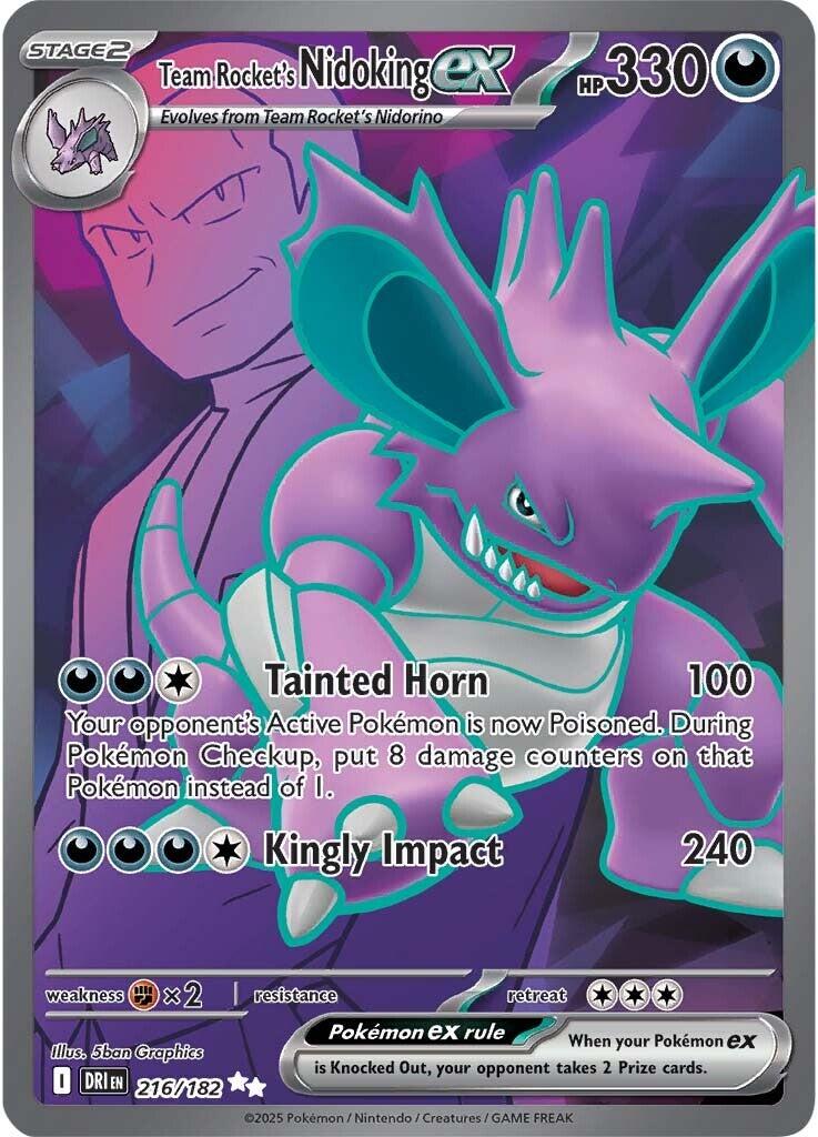 Team Rocket's Nidoking ex (216/182) [Scarlet & Violet: Destined Rivals] | Black Swamp Games
