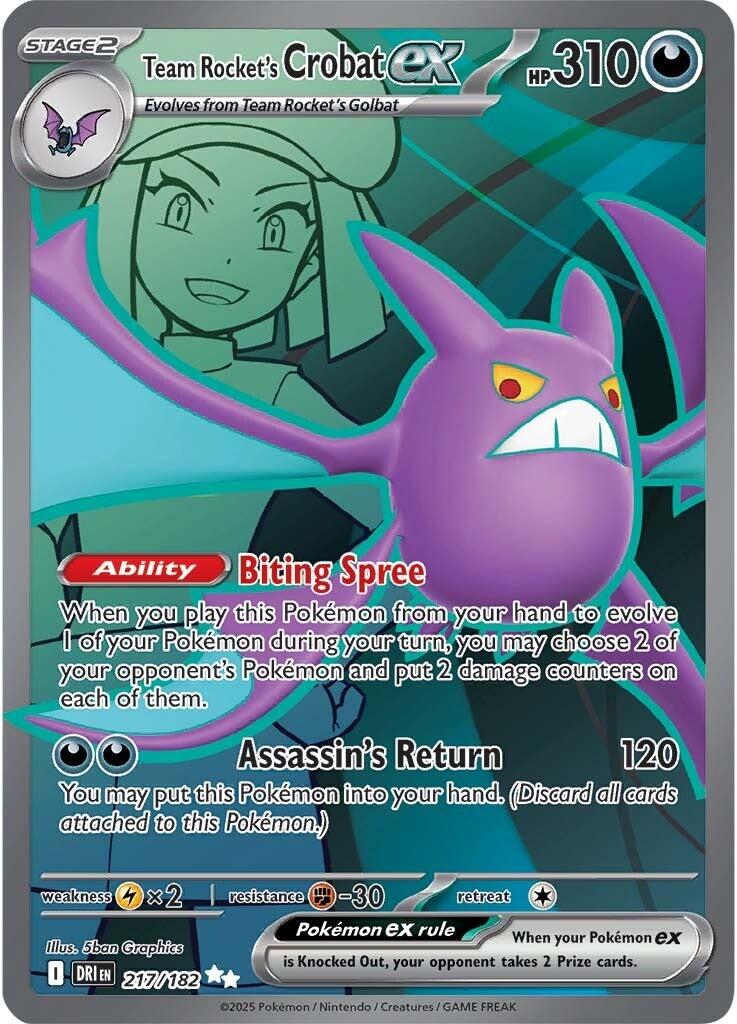 Team Rocket's Crobat ex (217/182) [Scarlet & Violet: Destined Rivals] | Black Swamp Games
