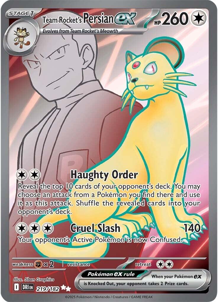 Team Rocket's Persian ex (219/182) [Scarlet & Violet: Destined Rivals] | Black Swamp Games
