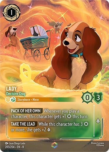 Lady - Decisive Dog (Enchanted) (205/204) [Reign of Jafar] | Black Swamp Games