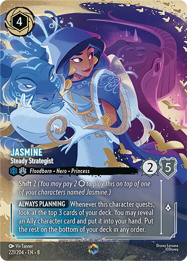 Jasmine - Steady Strategist (Enchanted) (221/204) [Reign of Jafar] | Black Swamp Games