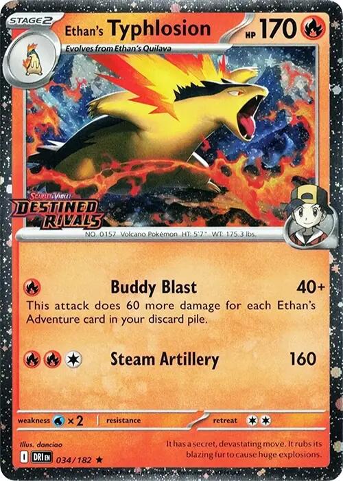 Ethan's Typhlosion (034/182) (Destined Rivals Stamp) [Scarlet & Violet: Destined Rivals] | Black Swamp Games
