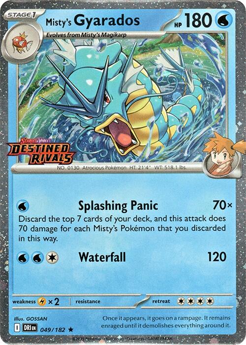 Misty's Gyarados (049/182) (Destined Rivals Stamp) [Scarlet & Violet: Destined Rivals] | Black Swamp Games