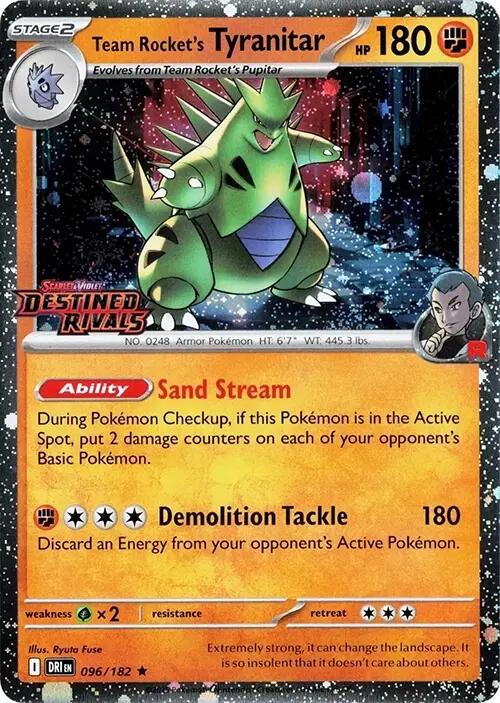 Team Rocket's Tyranitar (096/182) (Destined Rivals Stamp) [Scarlet & Violet: Destined Rivals] | Black Swamp Games