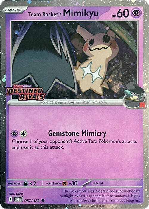 Team Rocket's Mimikyu (087/182) (Destined Rivals Stamp) [Scarlet & Violet: Destined Rivals] | Black Swamp Games