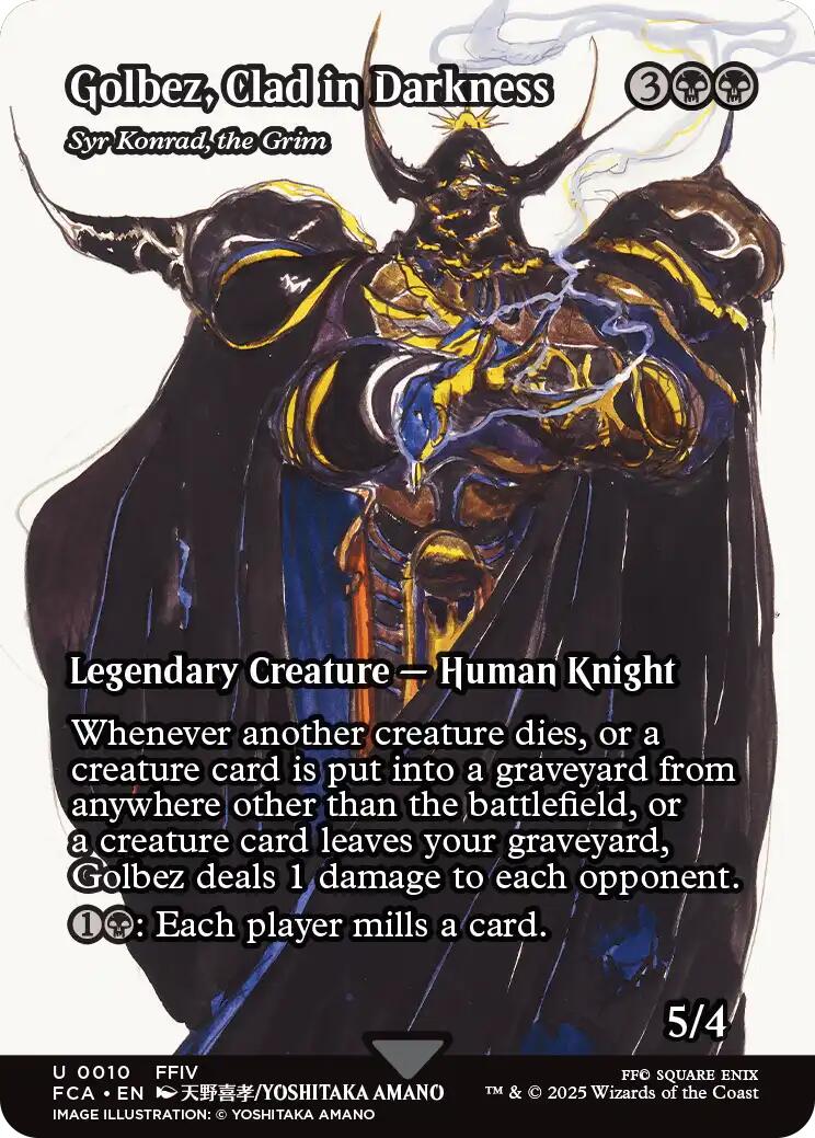 Golbez, Clad in Darkness - Syr Konrad, the Grim (Showcase) [FINAL FANTASY : Through the Ages] | Black Swamp Games