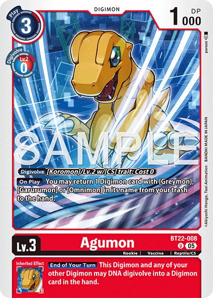 Agumon [BT22-008] [Cyber Eden] | Black Swamp Games
