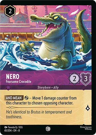 Nero - Fearsome Crocodile (Cold Foil) (65/204) [Reign of Jafar] | Black Swamp Games
