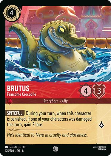 Brutus - Fearsome Crocodile (Cold Foil) (125/204) [Reign of Jafar] | Black Swamp Games