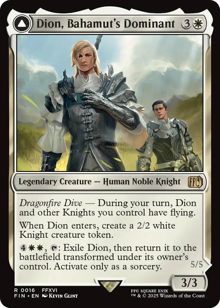 Dion, Bahamut's Dominant // Bahamut, Warden of Light [FINAL FANTASY] | Black Swamp Games