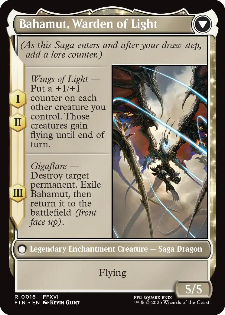 Dion, Bahamut's Dominant // Bahamut, Warden of Light [FINAL FANTASY] | Black Swamp Games