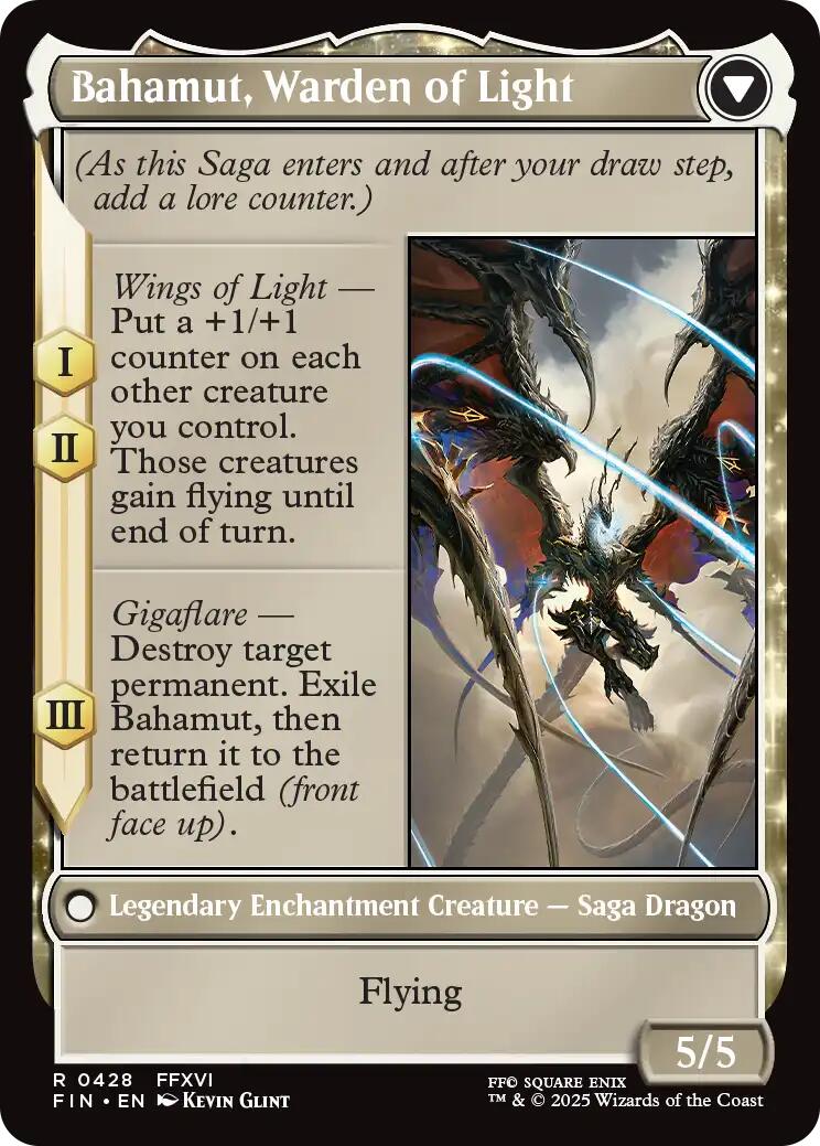 Dion, Bahamut's Dominant // Bahamut, Warden of Light (Extended Art) [FINAL FANTASY] | Black Swamp Games