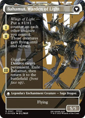 Dion, Bahamut's Dominant // Bahamut, Warden of Light (Borderless) (Surge Foil) [FINAL FANTASY] | Black Swamp Games