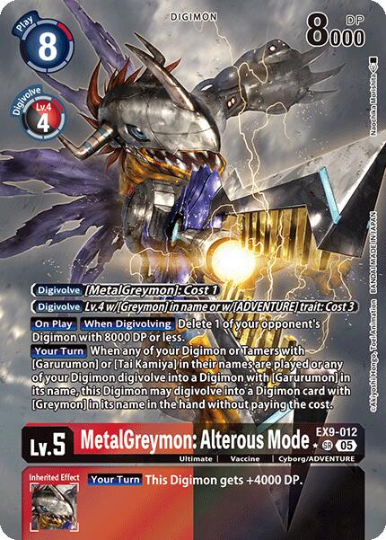 MetalGreymon: Alterous Mode [EX9-012] (Alternate Art) [Versus Monsters] | Black Swamp Games