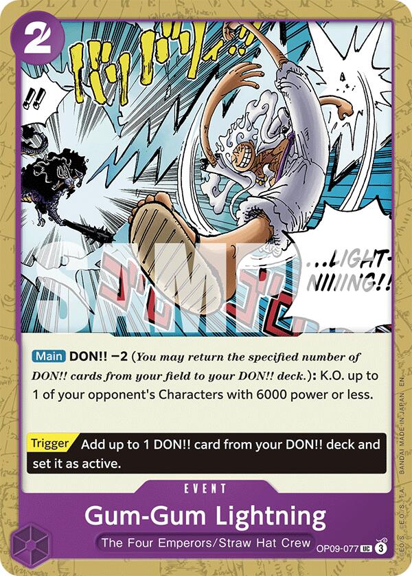 Gum-Gum Lightning (Reprint) [Starter Deck: Purple/Black Monkey.D.Luffy] | Black Swamp Games