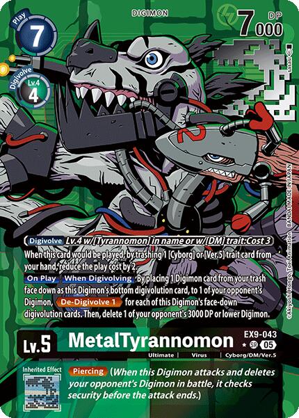 MetalTyrannomon [EX9-043] (Alternate Art) [Versus Monsters] | Black Swamp Games