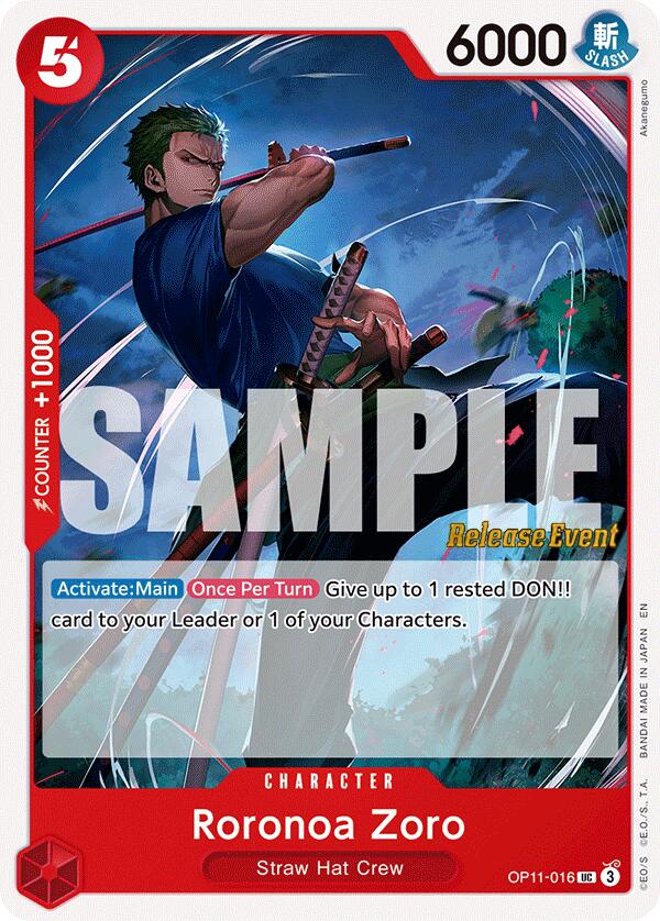 Roronoa Zoro [A Fist of Divine Speed Release Event Cards] | Black Swamp Games