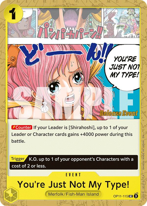 You're Just Not My Type! [A Fist of Divine Speed Release Event Cards] | Black Swamp Games