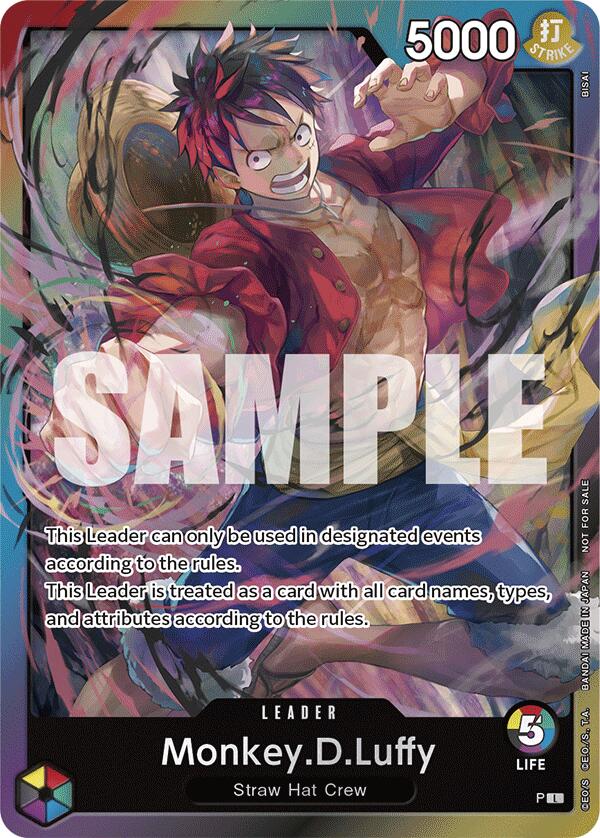 Monkey.D.Luffy (A Fist of Divine Speed Release Event Leader) [One Piece Promotion Cards] | Black Swamp Games