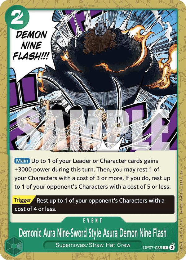 Demonic Aura Nine-Sword Style Asura Demon Nine Flash (Reprint) [Starter Deck: GREEN Jewelry Bonney] | Black Swamp Games