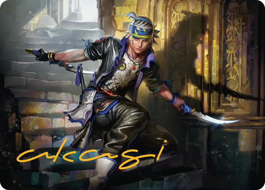 Locke Cole Art Card (Gold-Stamped Signature) [FINAL FANTASY Art Series] | Black Swamp Games