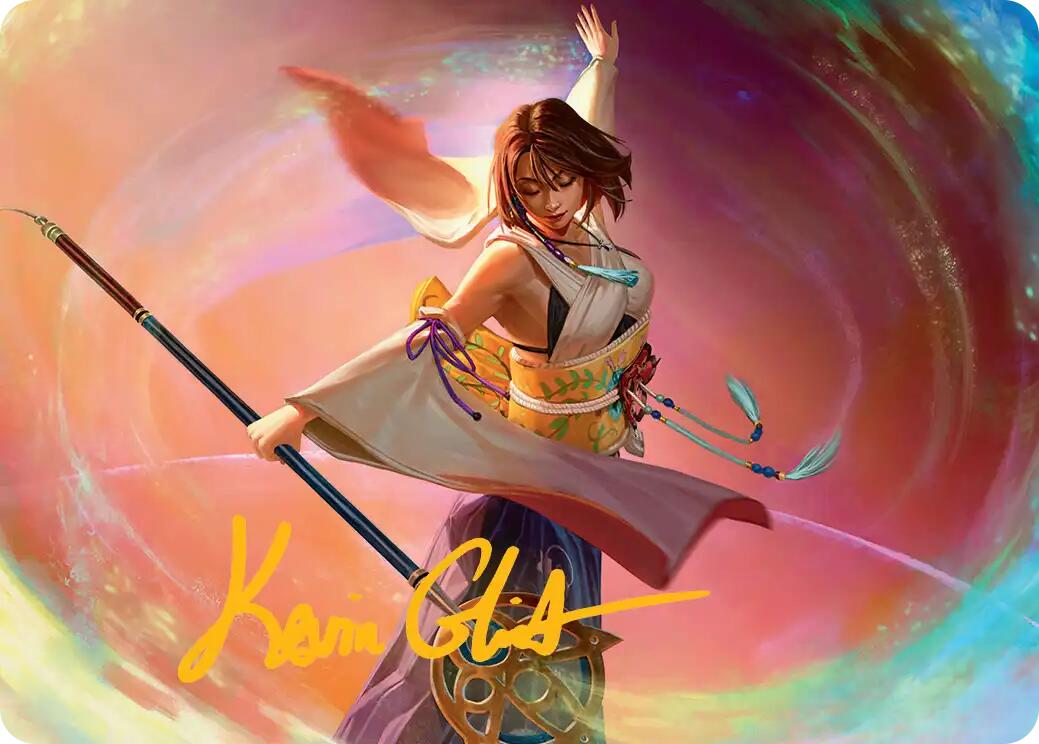 Yuna, Grand Summoner Art Card (Gold-Stamped Signature) [FINAL FANTASY Art Series] | Black Swamp Games