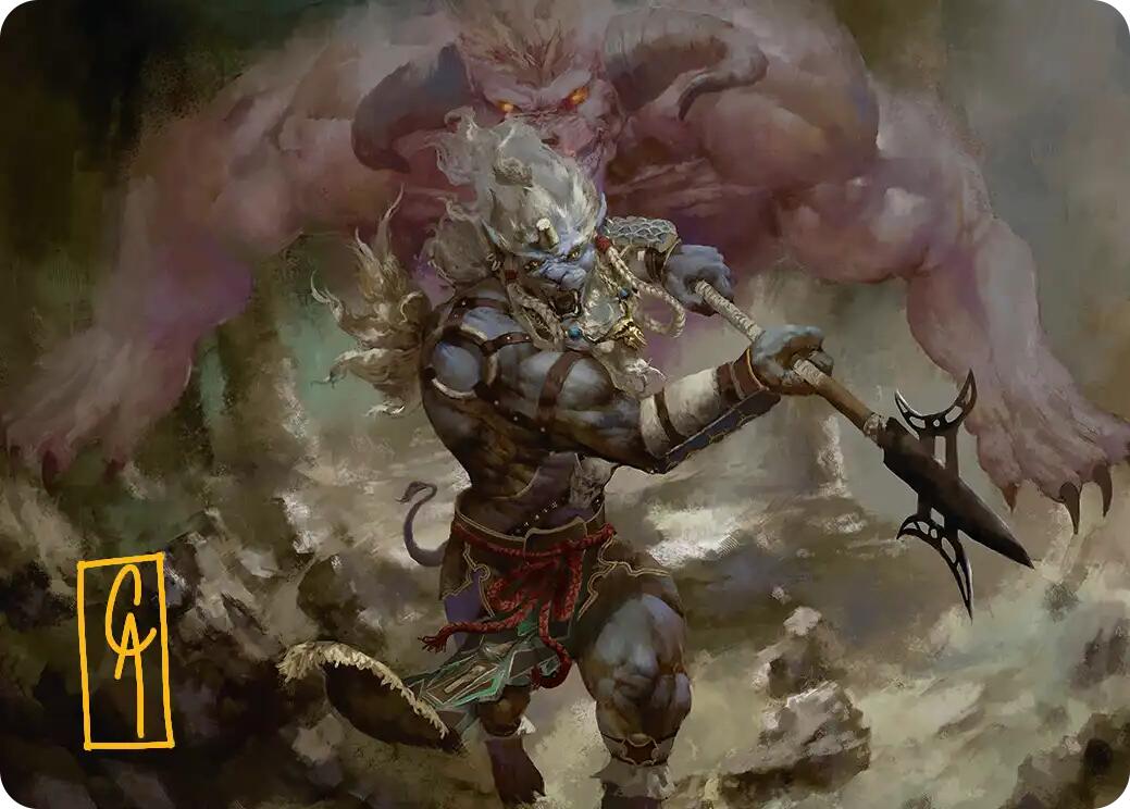 Kimahri, Valiant Guardian Art Card (Gold-Stamped Signature) [FINAL FANTASY Art Series] | Black Swamp Games