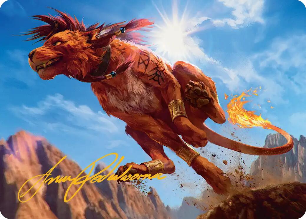 Red XIII, Proud Warrior Art Card (Gold-Stamped Signature) [FINAL FANTASY Art Series] | Black Swamp Games