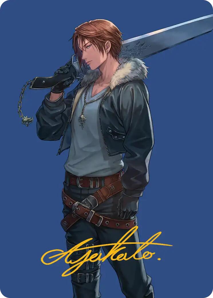 Squall, SeeD Mercenary Art Card (Gold-Stamped Signature) [FINAL FANTASY Art Series] | Black Swamp Games
