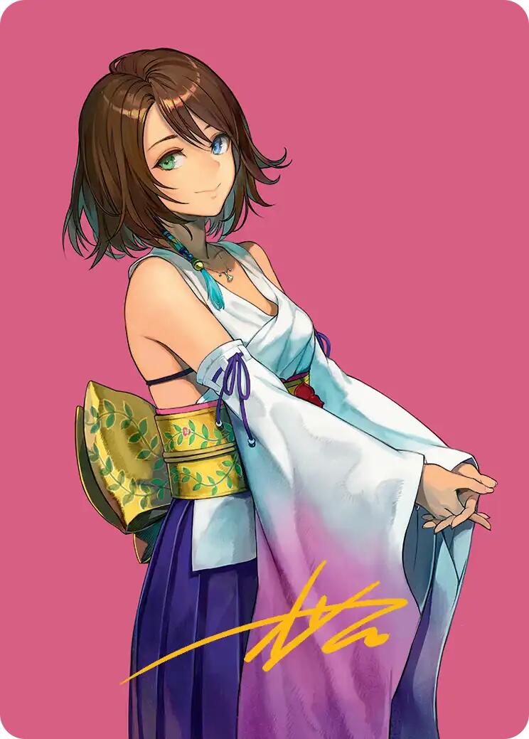 Yuna, Hope of Spira Art Card (Gold-Stamped Signature) [FINAL FANTASY Art Series] | Black Swamp Games