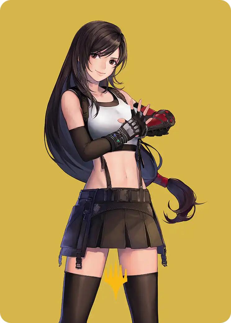 Tifa, Martial Artist Art Card (Gold-Stamped Planeswalker Symbol) [FINAL FANTASY Art Series] | Black Swamp Games