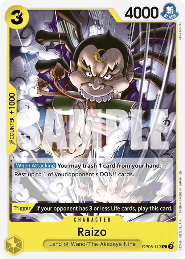 Raizo (Reprint) [Starter Deck: GREEN/YELLOW Yamato] | Black Swamp Games