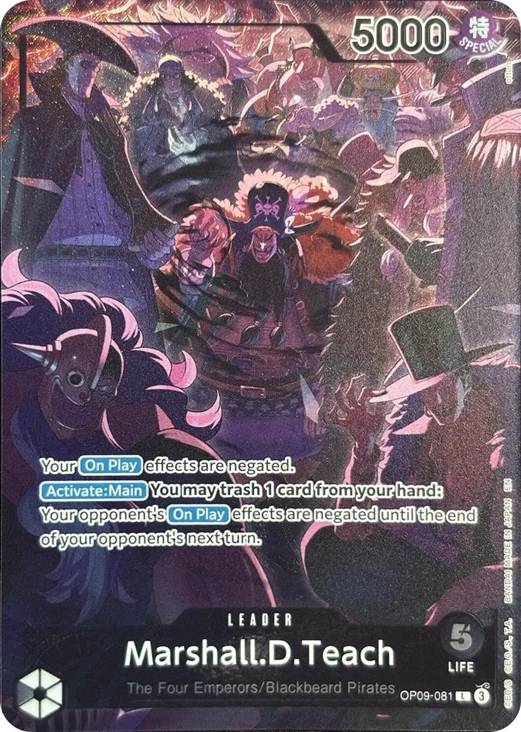 Marshall.D.Teach (English Version 2nd Anniversary Set) [One Piece Promotion Cards] | Black Swamp Games