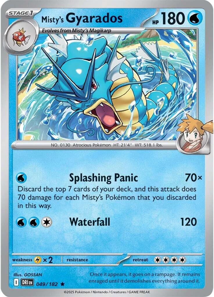 Misty's Gyarados (049/182) (Deck Exclusive) [Scarlet & Violet: Destined Rivals] | Black Swamp Games