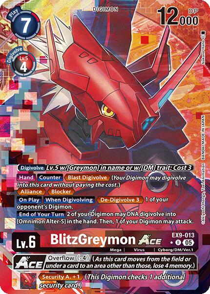 BlitzGreymon ACE [EX9-013] (Alternate Art) [Versus Monsters] | Black Swamp Games