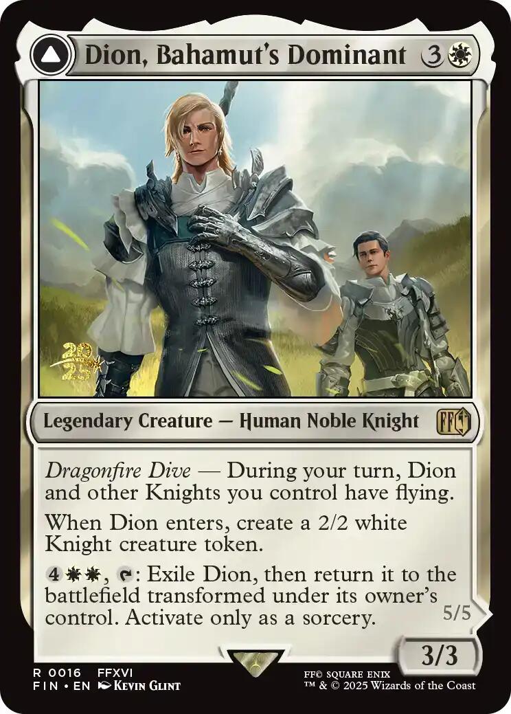 Dion, Bahamut's Dominant // Bahamut, Warden of Light [FINAL FANTASY Prerelease Promo] | Black Swamp Games