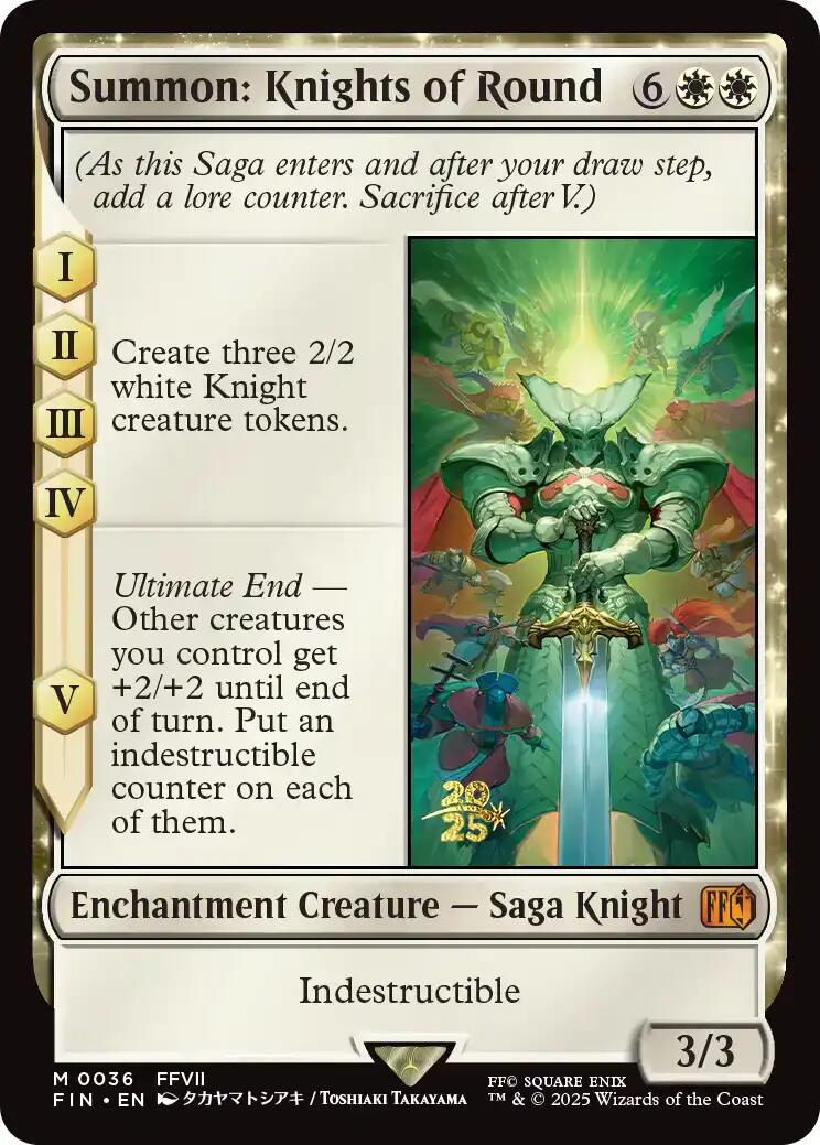 Summon: Knights of Round [FINAL FANTASY Prerelease Promo] | Black Swamp Games