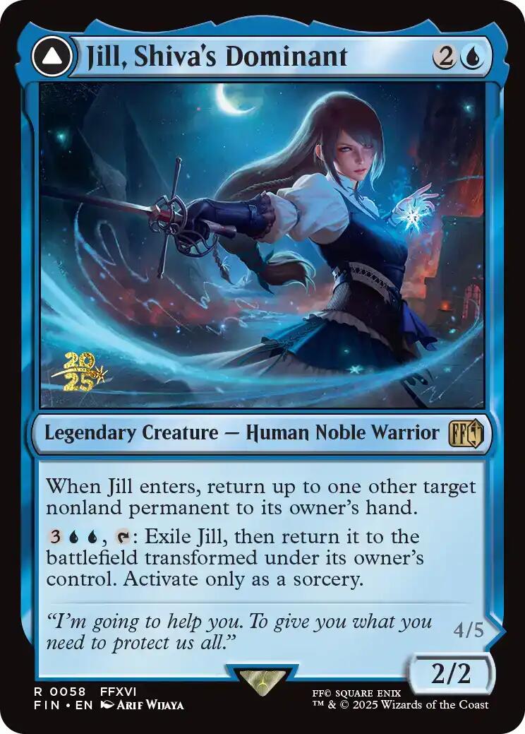 Jill, Shiva's Dominant // Shiva, Warden of Ice [FINAL FANTASY Prerelease Promo] | Black Swamp Games