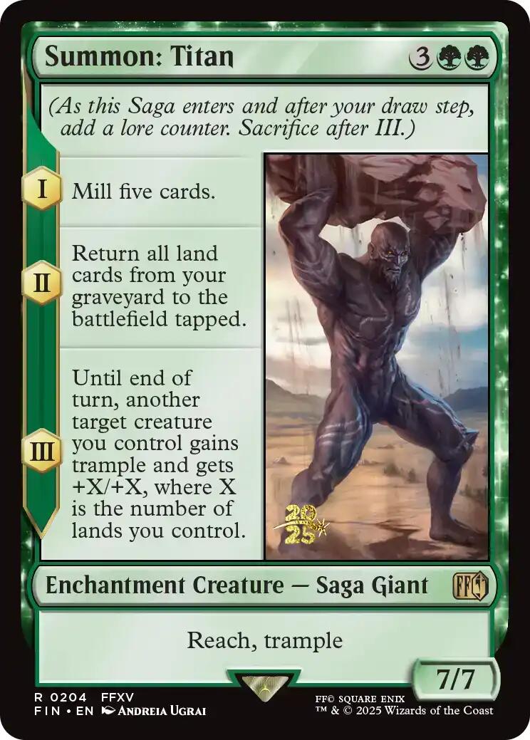 Summon: Titan [FINAL FANTASY Prerelease Promo] | Black Swamp Games