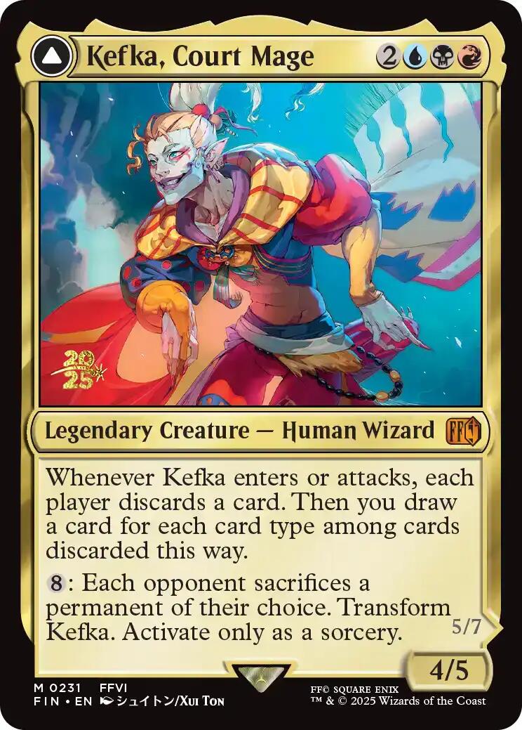 Kefka, Court Mage // Kefka, Ruler of Ruin [FINAL FANTASY Prerelease Promo] | Black Swamp Games