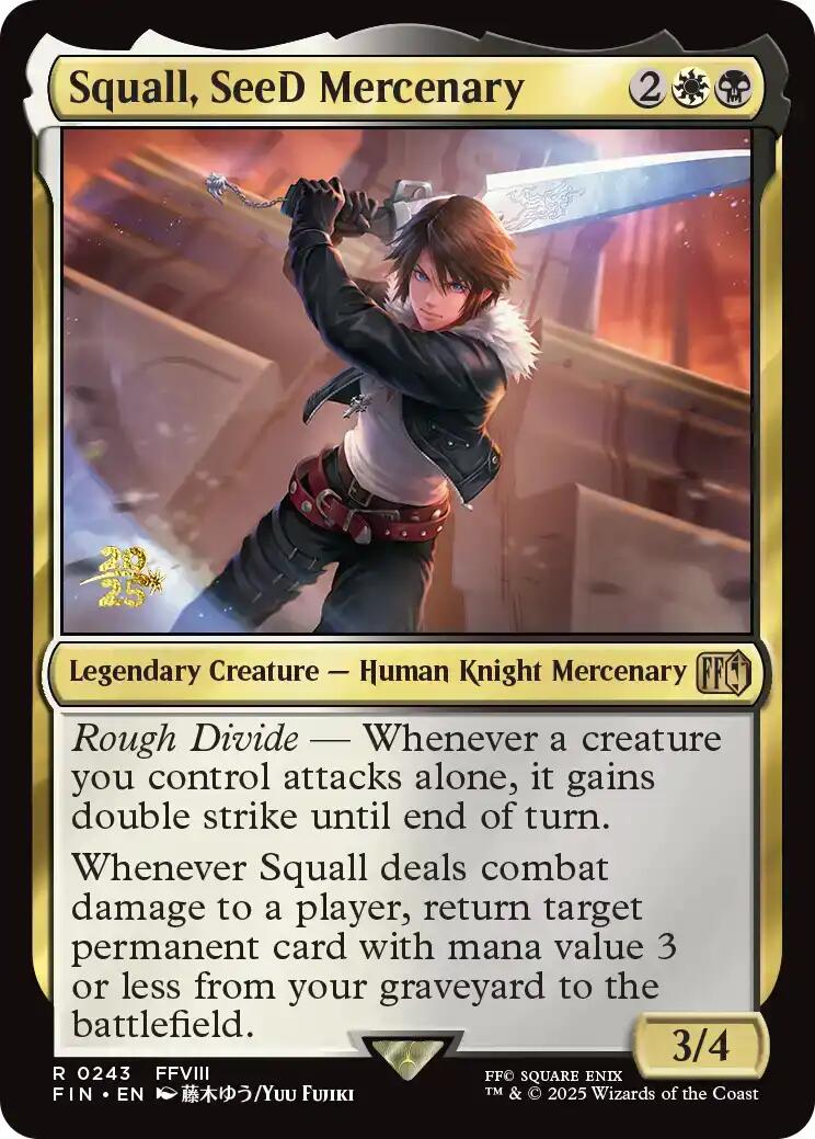 Squall, SeeD Mercenary [FINAL FANTASY Prerelease Promo] | Black Swamp Games