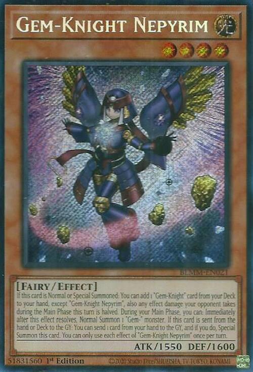 Gem-Knight Nepyrim [BLMM-EN021] Secret Rare | Black Swamp Games