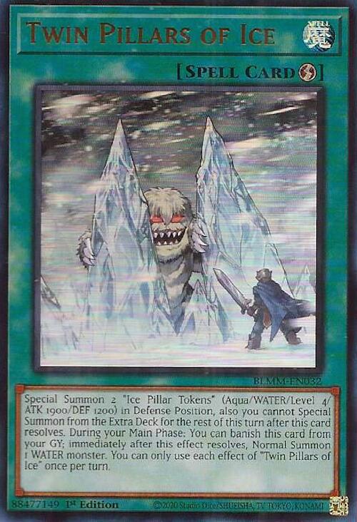 Twin Pillars of Ice [BLMM-EN032] Ultra Rare | Black Swamp Games